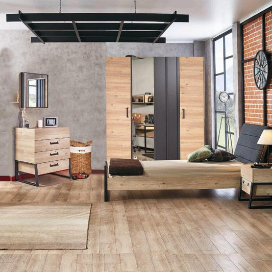 غرفة نوم شبابية ايروني طقم 7 قطع