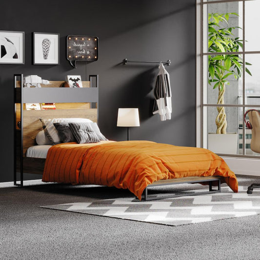 100 cm Legend Youth Grey Bed