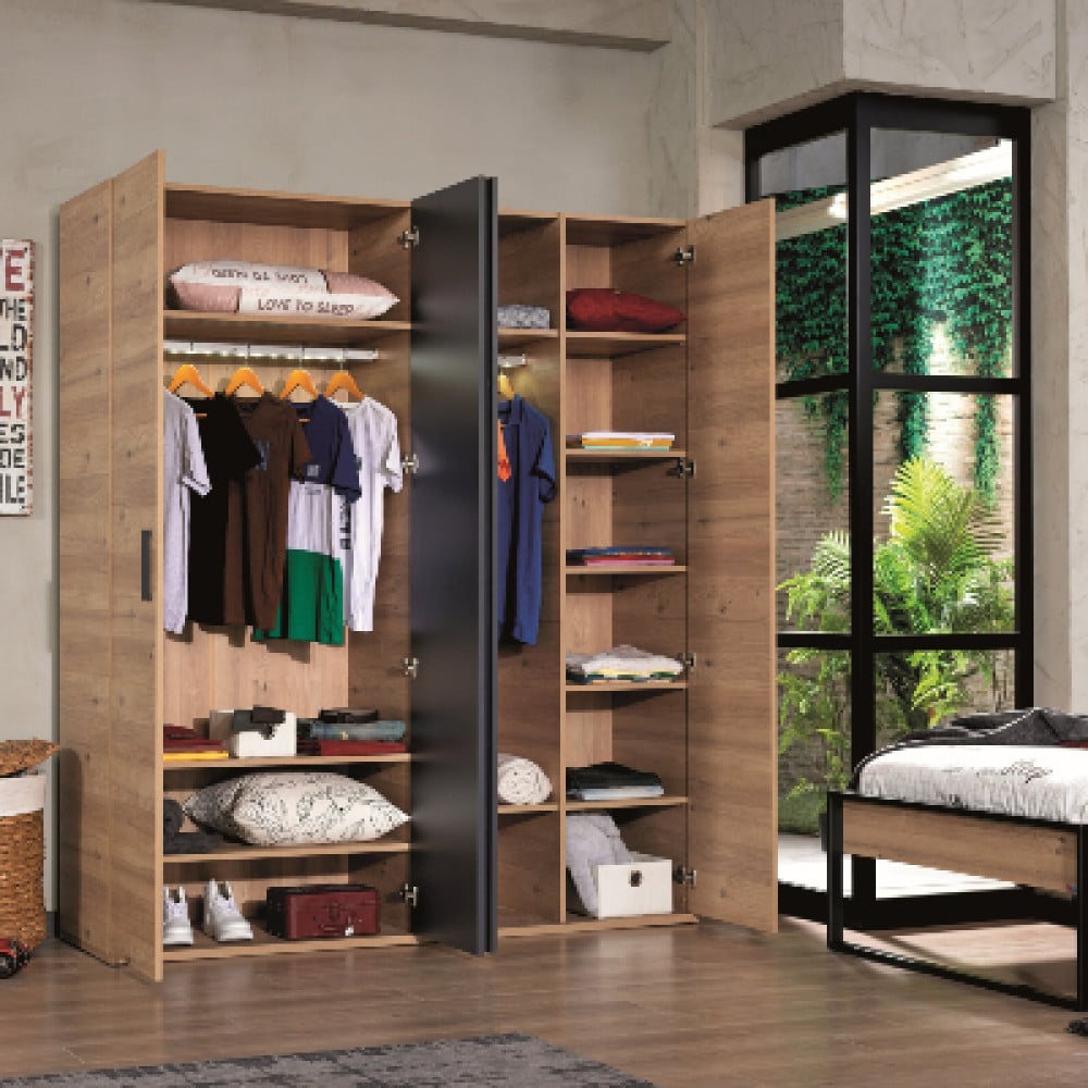 4-door iron wardrobe