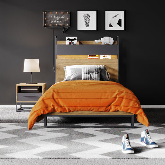 Legend Youth Bedroom Set Grey 5 Pieces