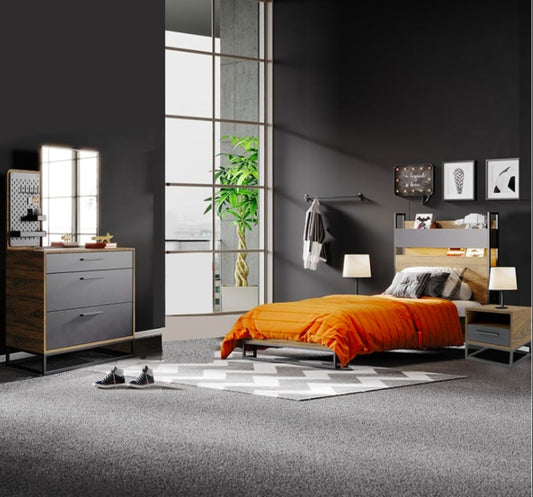 غرفة شبابيه ليجند رمادي7 قطع