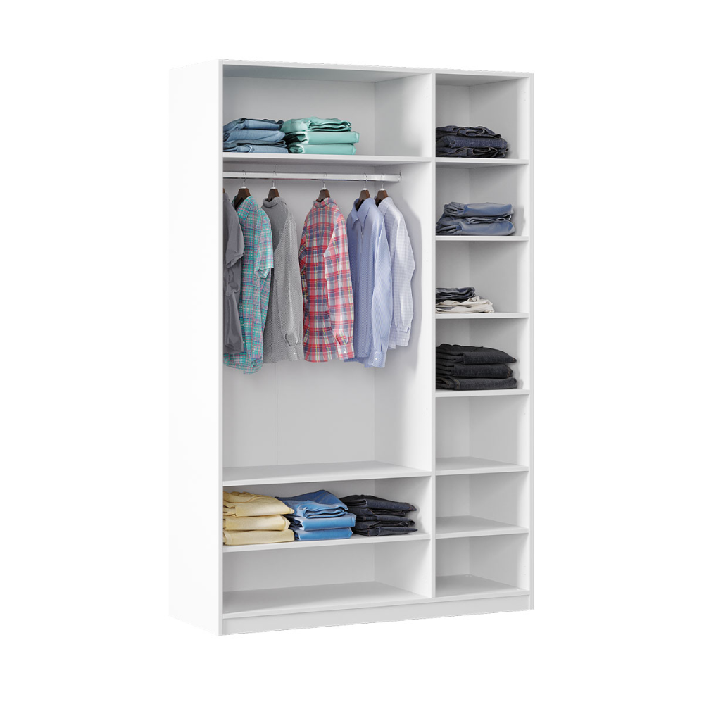 Legend white 3-door glass wardrobe