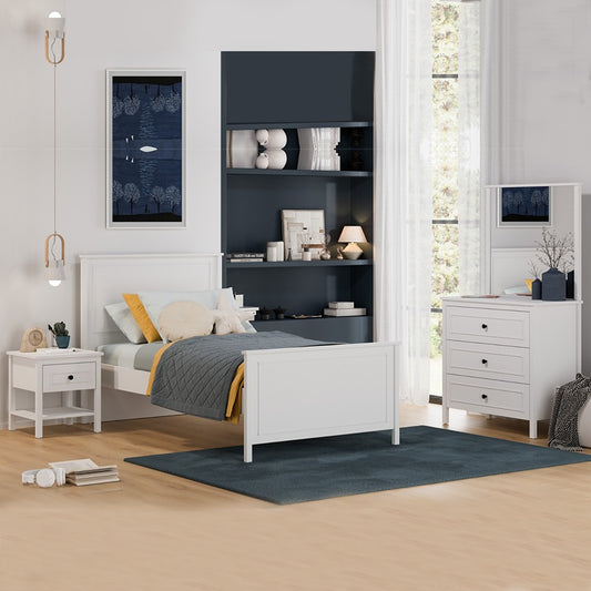 غرفة نوم شبابية سنتو ابيض  طقم 5 قطع