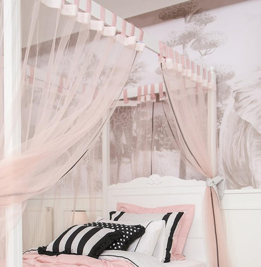 Laura Pink Curtain for Youth Bed Canopy