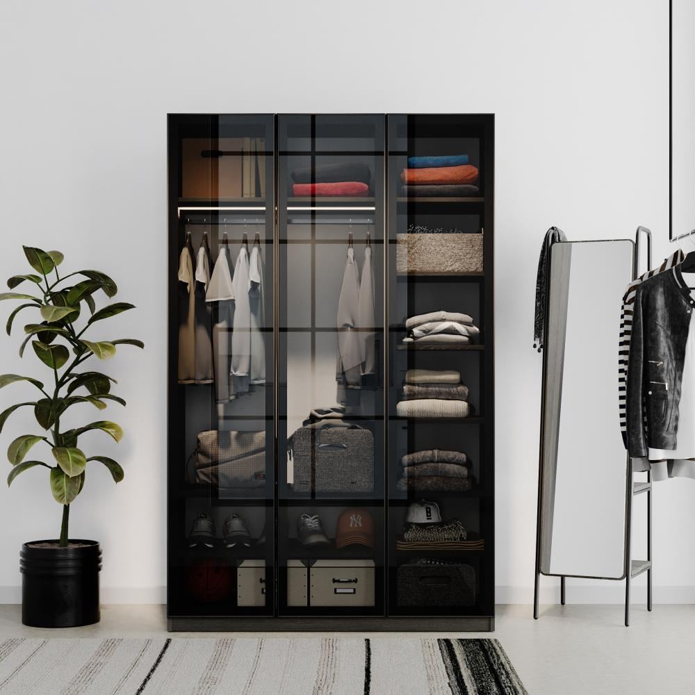 Erwin Youth 3-Door Glass Wardrobe