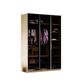 3-door transparent wardrobe, legendary gray youth glass