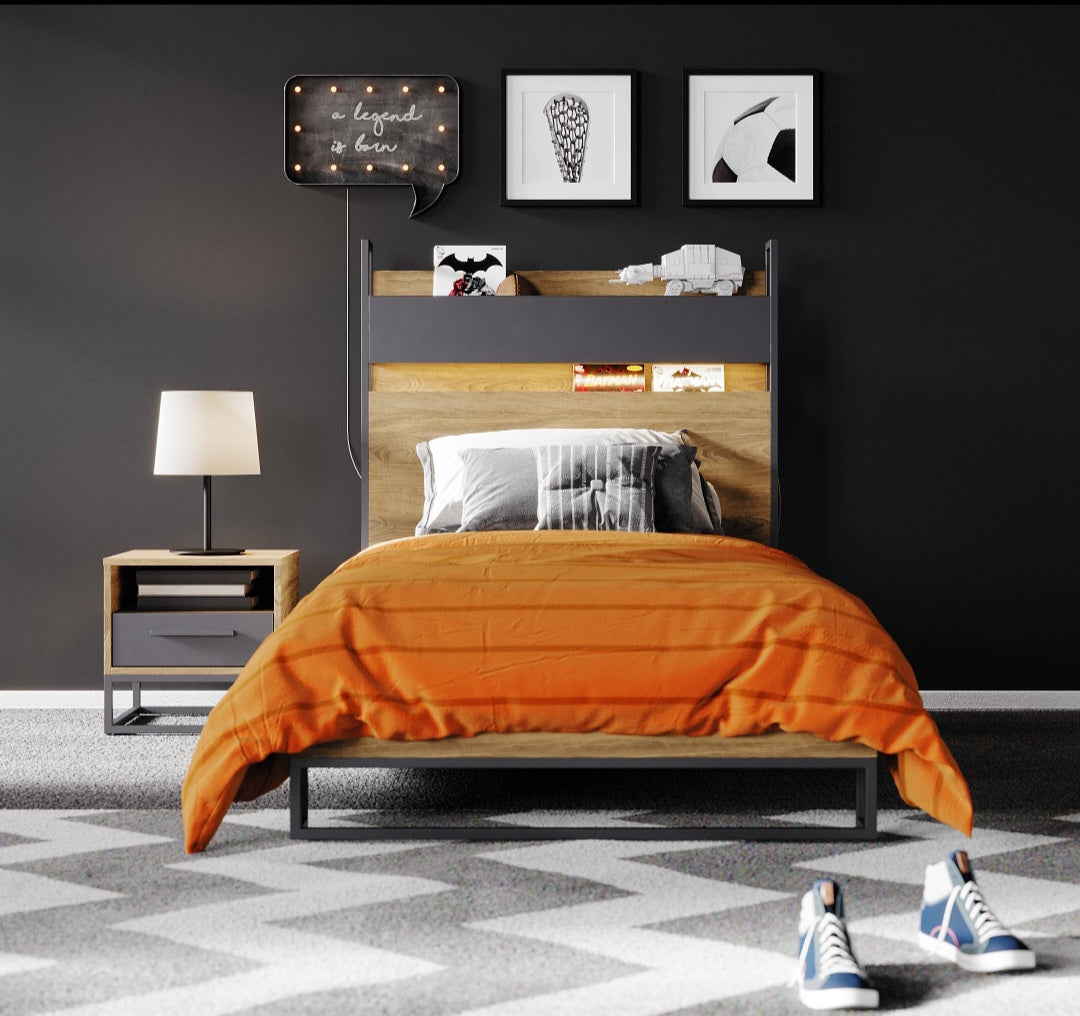 غرفة شبابيه ليجند رمادي7 قطع