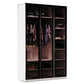 Legend white 3-door glass wardrobe